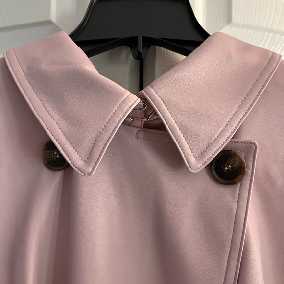 Badgley Mischka Blush Vegan Leather Trench- NWT - Picture 9 of 16